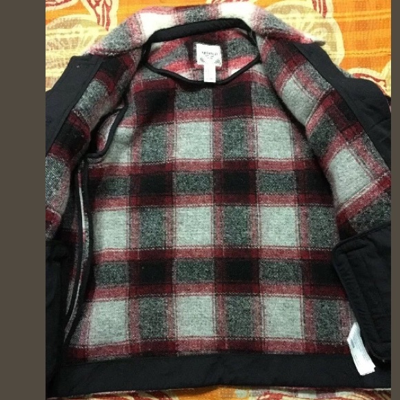 Forever 21 Wool Plaid Jacket Coat Sz Medium - Picture 5 of 8